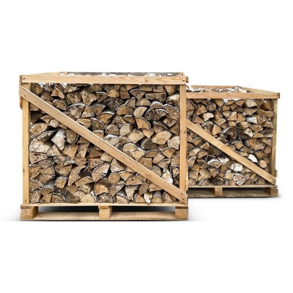 2 Paletten Brennholz Hartholz Mix 25 cm – Hoher Heizwert für effizientes Heizen