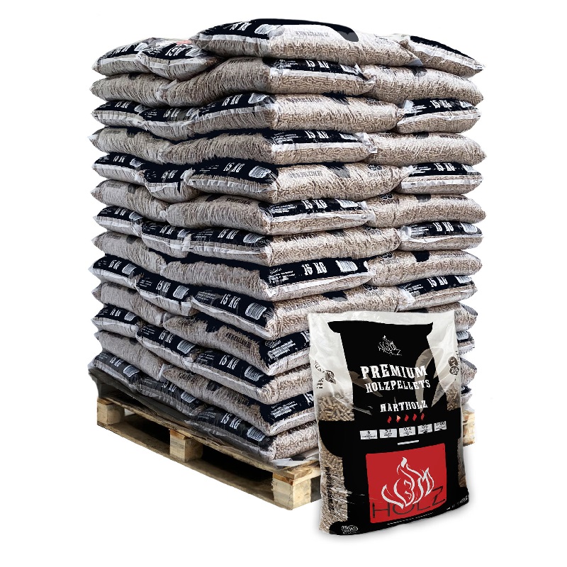 Eichenholzpellets Hartholz 6mm – 65 x 15 kg – ENplus A1 zertifiziert1 Eichenholzpellets Hartholz 6mm – 65 x 15 kg – ENplus A1 zertifiziert