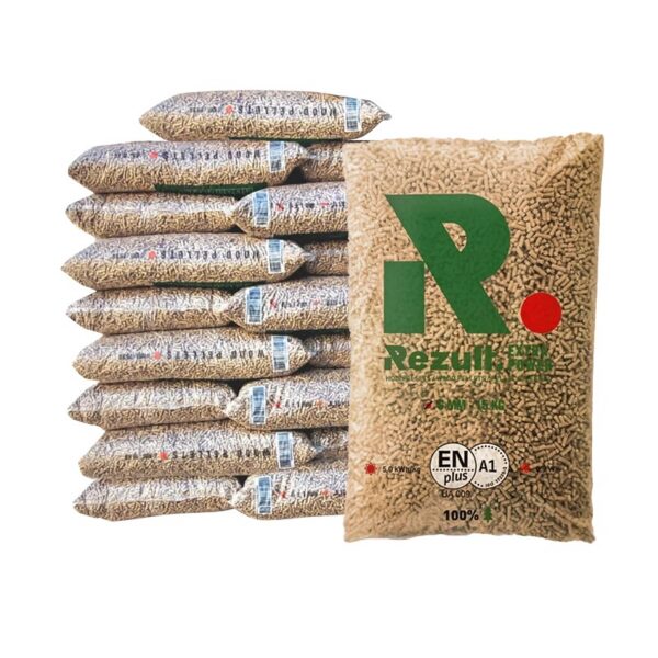 Pellets de madera REZULT Premium – 1.050 kg (70 x 15 kg)