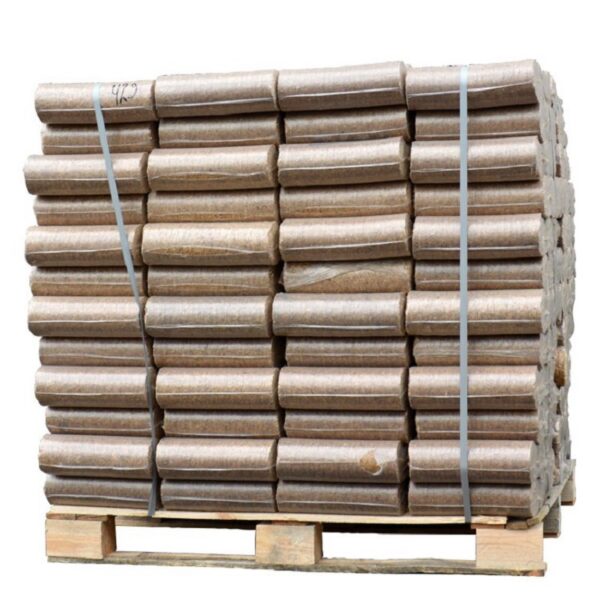 Premium Hartholzbriketts NESTRO – Rund ohne Loch – 480 kg umweltfreundlich heizen