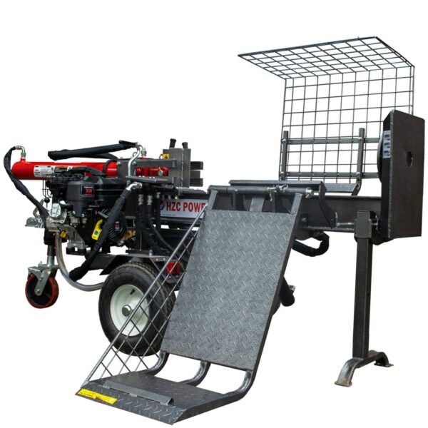 Partidor de troncos horizontal de 22t con elevador de troncos