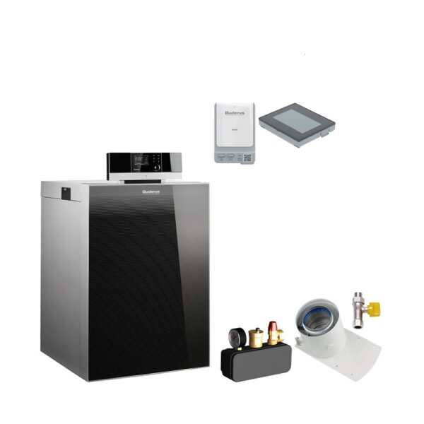 Buderus Logano Plus KB192i.2-50 H – Caldera de condensación a gas de 50 kW (incl. BC400 y MX400)